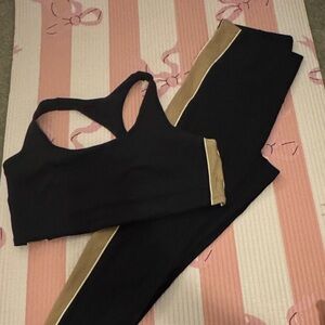 Chic Black and Gold Sports Set